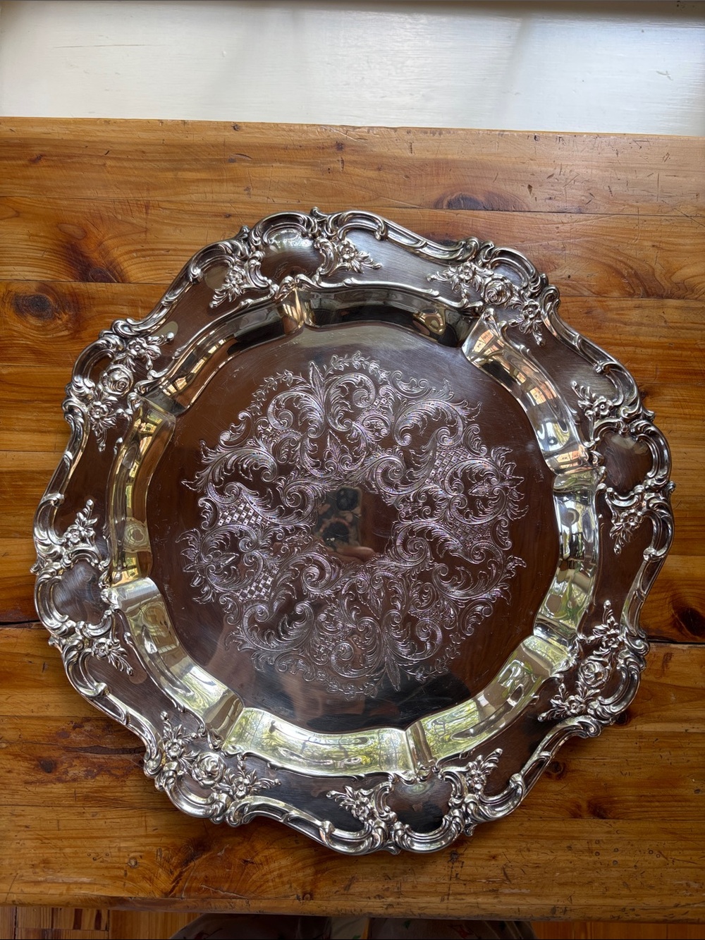 Towle EP 4022 Silverplate Candy Or Cake Dish Is Know As Old Master/Rose Scroll - Picture 6 of 9